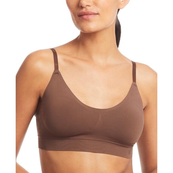 Lauren Ralph Lauren Women's Luxe Smoothing Wireless Bralette 4L0079 Brown Size M - Picture 1 of 2